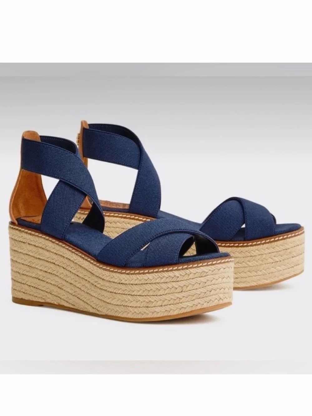 Tory Burch Frieda Espadrille Platform Sandals SZ 9